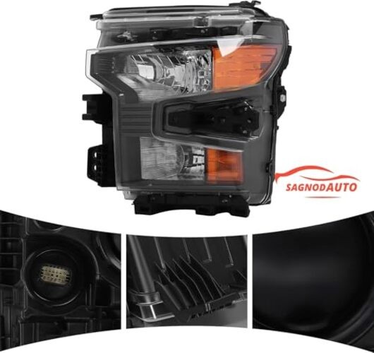 Halogen Headlight Compatible with Chevy Silverado 1500 2022 Left Driver Side