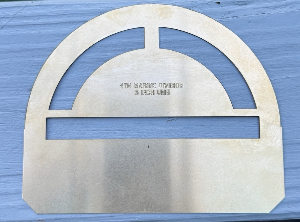 Reusable Thick 5in WWII Style 4th Marine division UNIS Equipment Marking Stencil