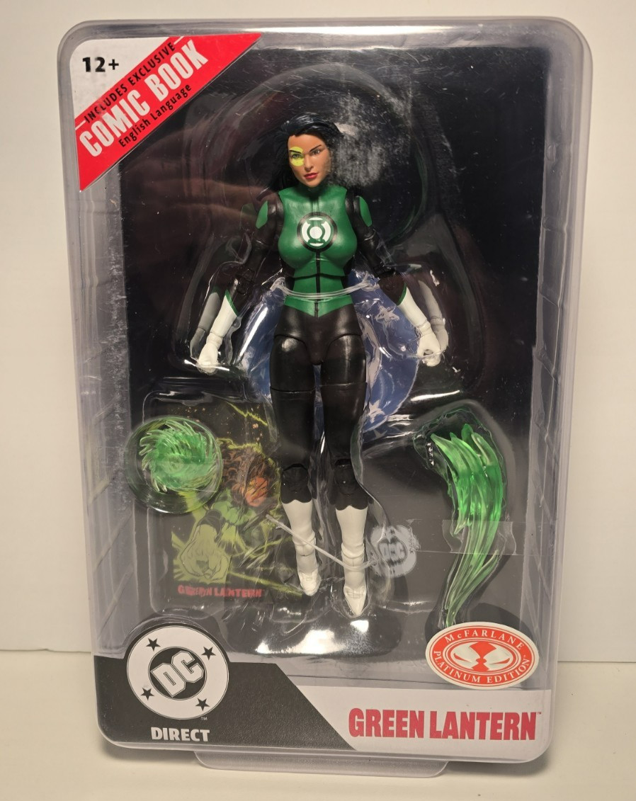McFarlane DC DIRECT PAGE PUNCHER JESSICA CRUZ PLATINUM CHASE IN HAND Not Mint