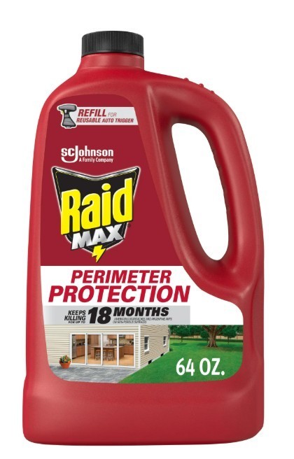 Raid MAX Perimeter Protection Bug Killer, Auto Trigger Refill, 64 oz **FREE SHIP