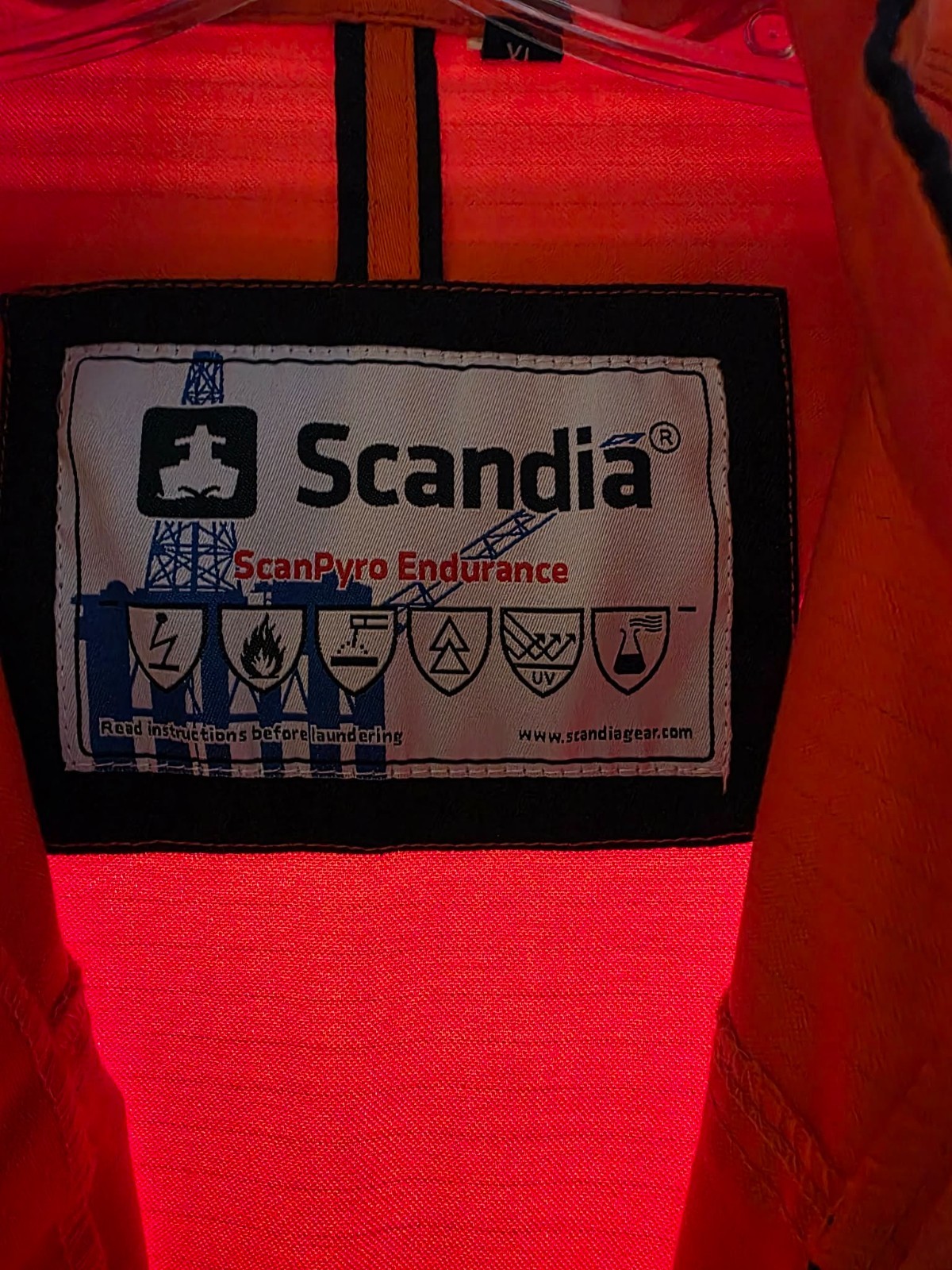 New Scandia ScanPyro Endurance Bright Orange XL Reflective FR Maritime Coveralls