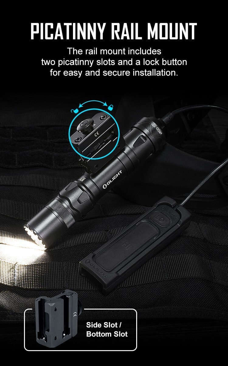 Olight Odin GL Mini 1000 Lumen Tactical Flashlight, White LED & Green Laser