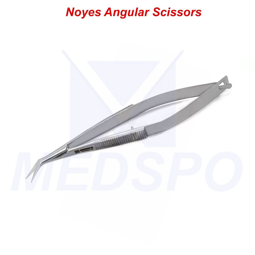 Ophthalmic Micro Noyes Angular Spring Action Scissors Surgical Operating Shears