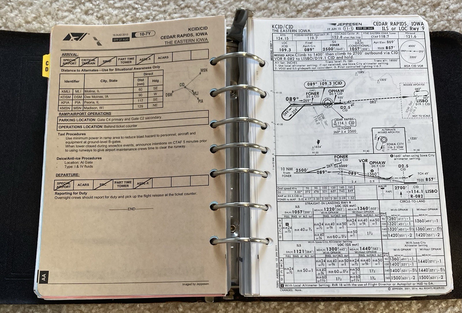 Jeppesen Aviation Vintage UNITED STATES Airway Manual Services 3 Pilot Binders
