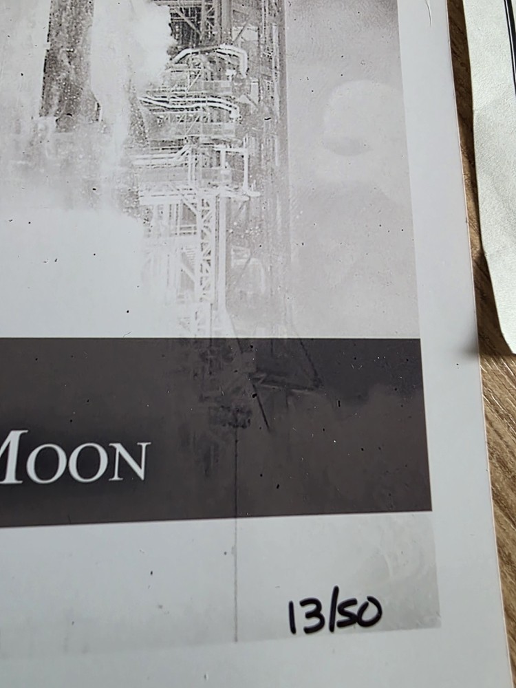 APOLLO MOONTAGE LTD EDT PRINT SIGNED BY BUZZ ALDRIN, LOVELL, GLEN, DEVITT - COA