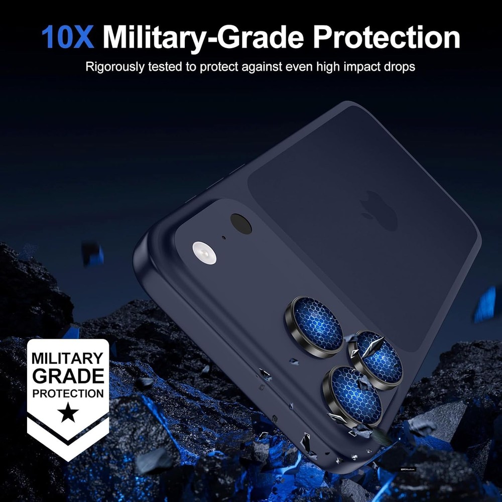 1 Set Black Ring Camera Lens Protector for iPhone 17 Pro/Pro Max