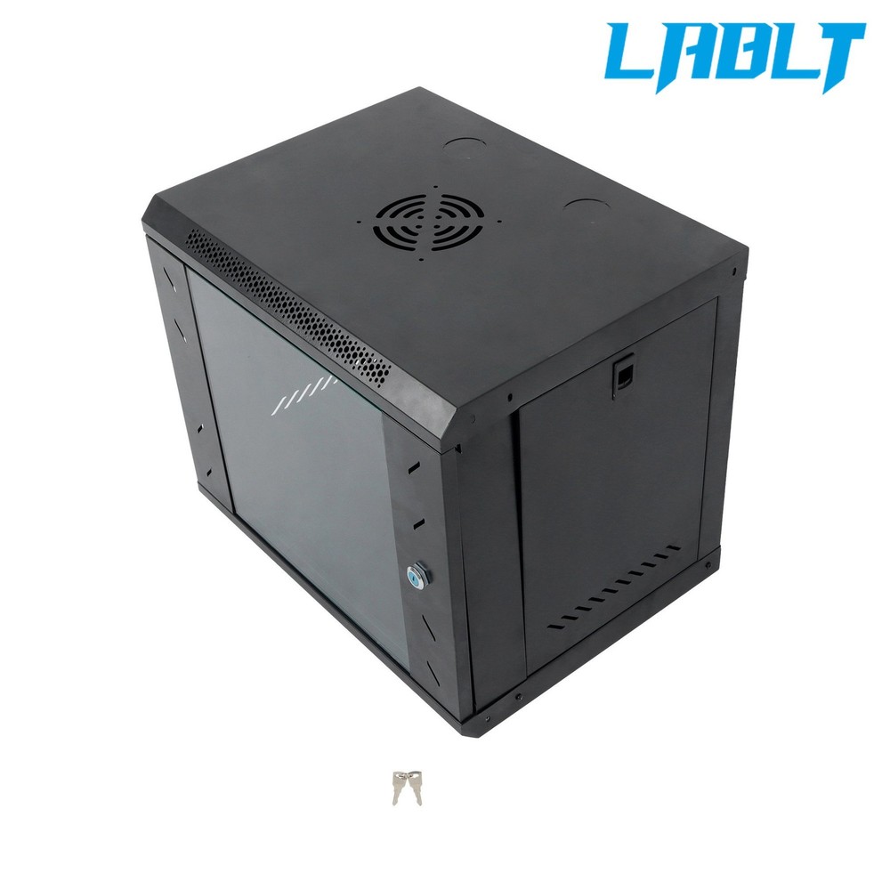 LABLT 9U Server Rack Enclosure Maximum depth 15.5" wall mount network W/Locks
