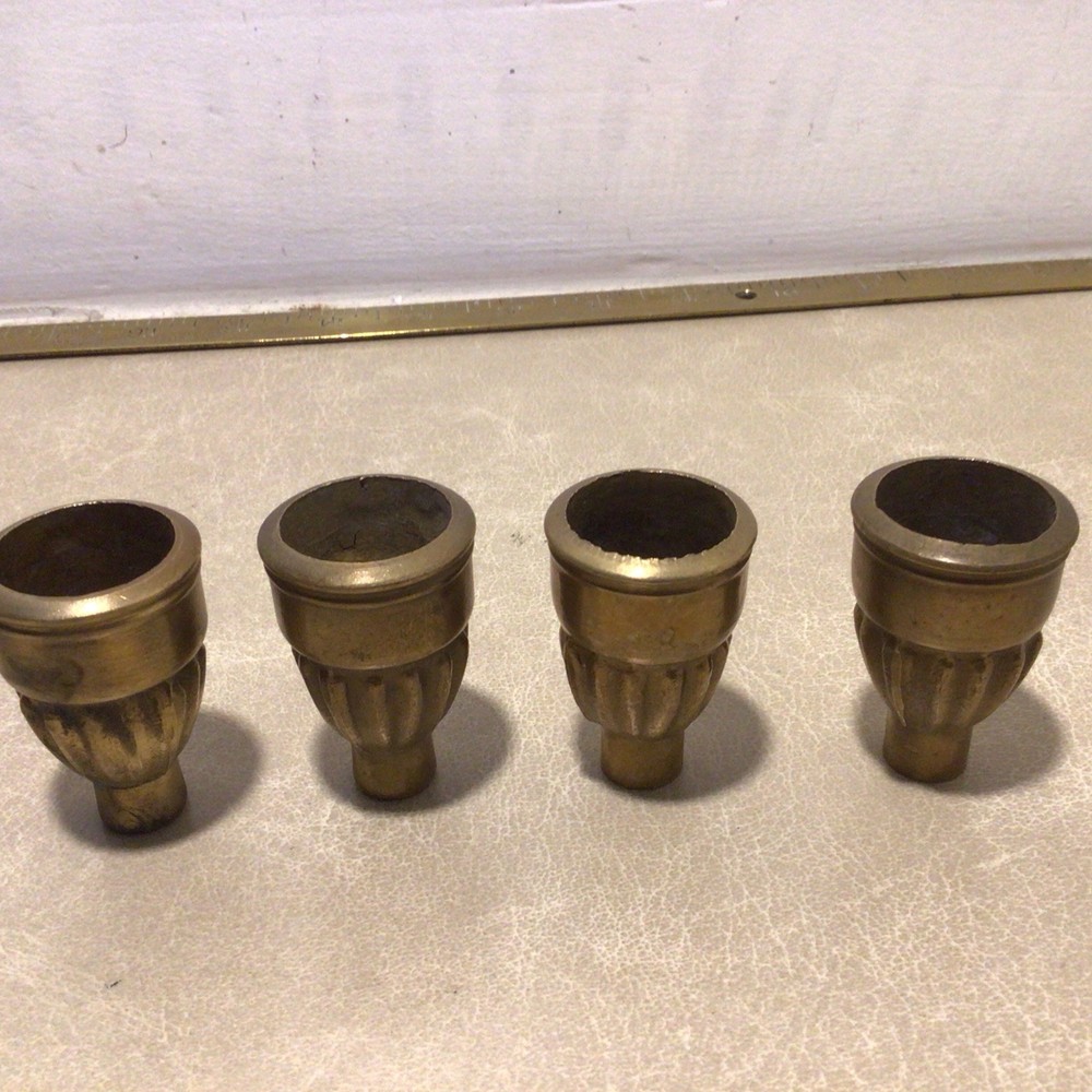 4 Cast Brass Chandelier /Candlestick Ends ￼
