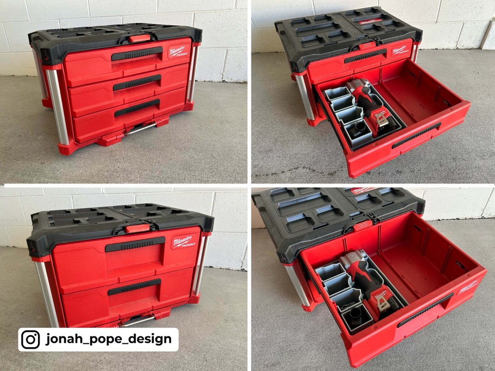 Milwaukee Packout Tool Box Drawer Insert for M12 Rivet Gun (Insert Only)