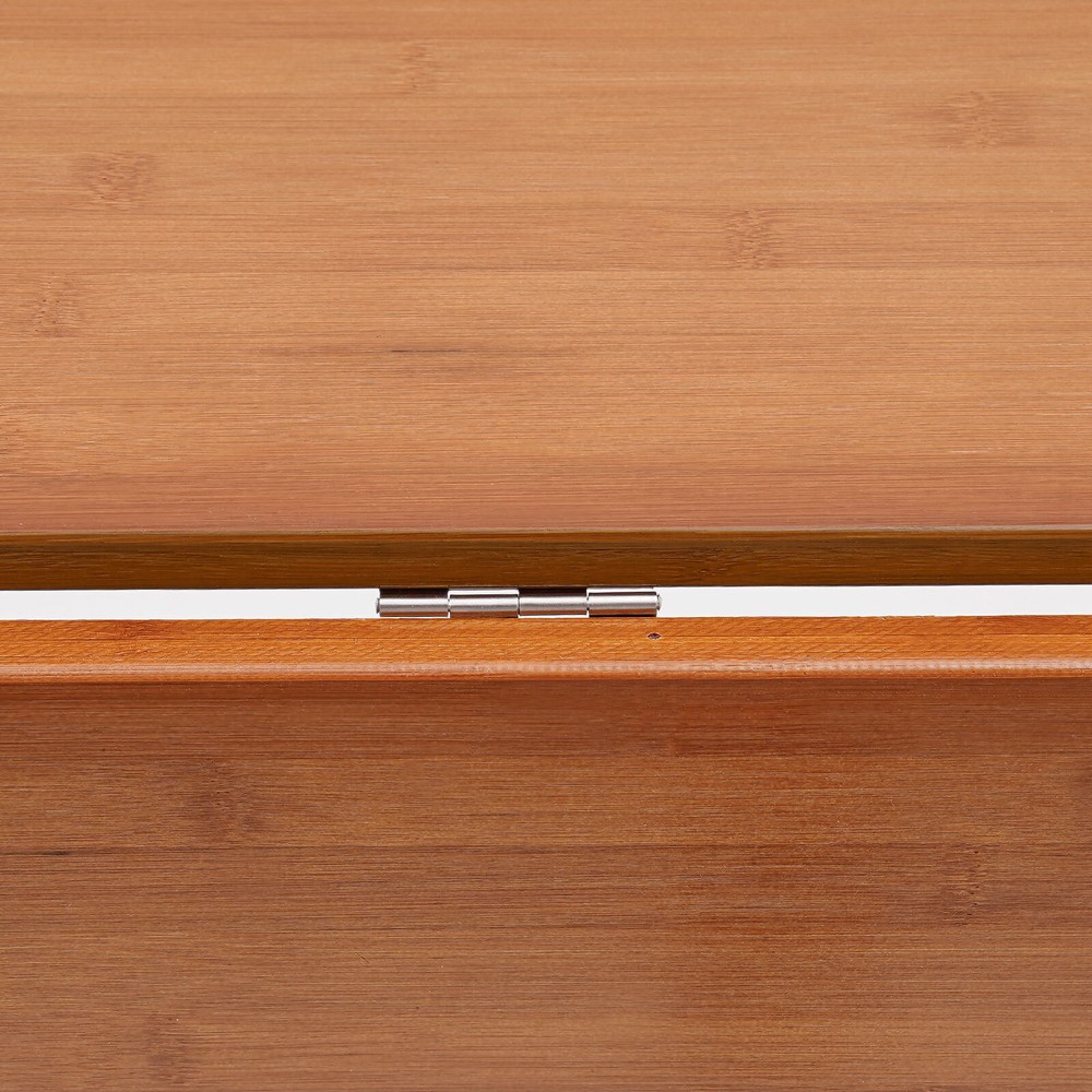 Foldable Bamboo Desk ?C Space-Saving Home Office Writing Workstation