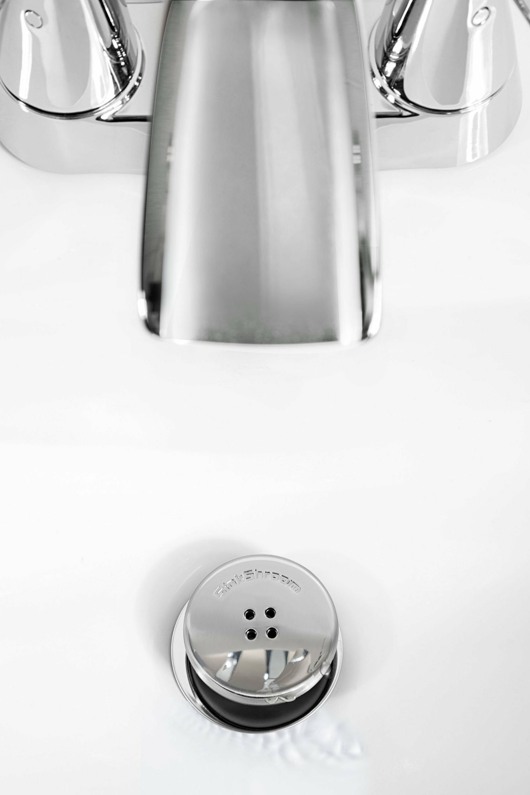 SinkShroom® Chrome Award-Winning Drain Hair Catcher Strainer Snare by TubShroom