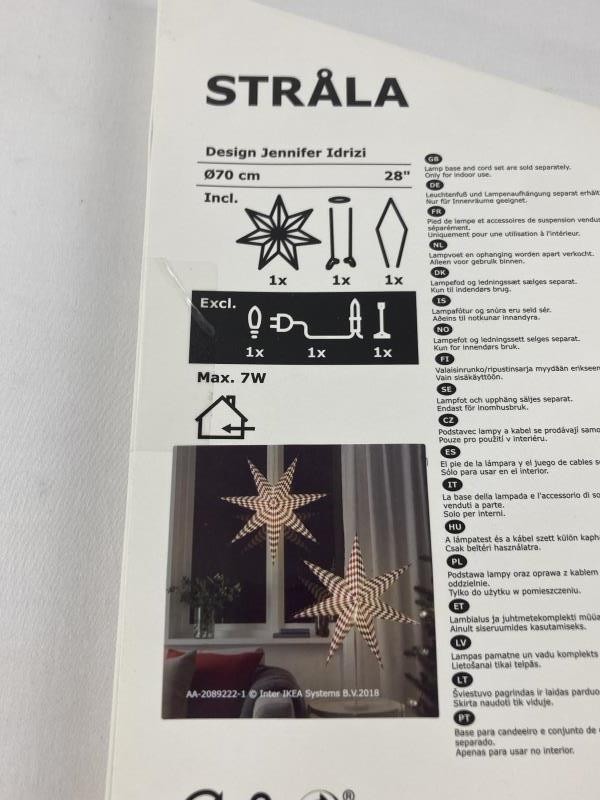 NEW IKEA Strala Lamp Shade Red & White Harlequin 304.089.36