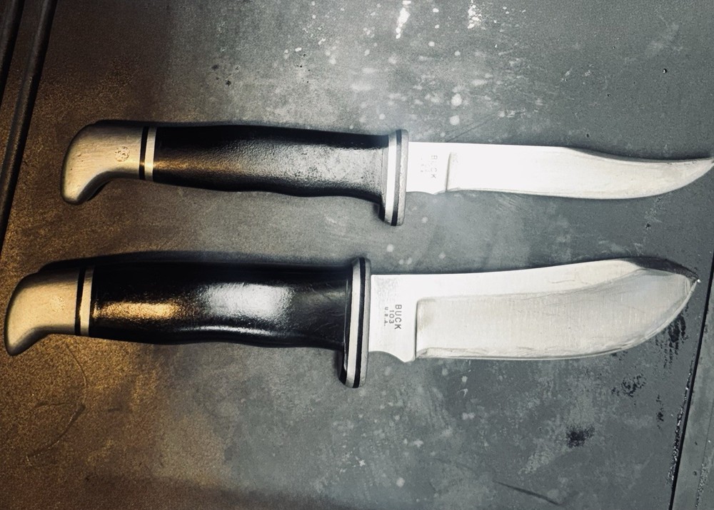 Vintage Predate Code Buck Knifes 102/103 Set Double Case!!