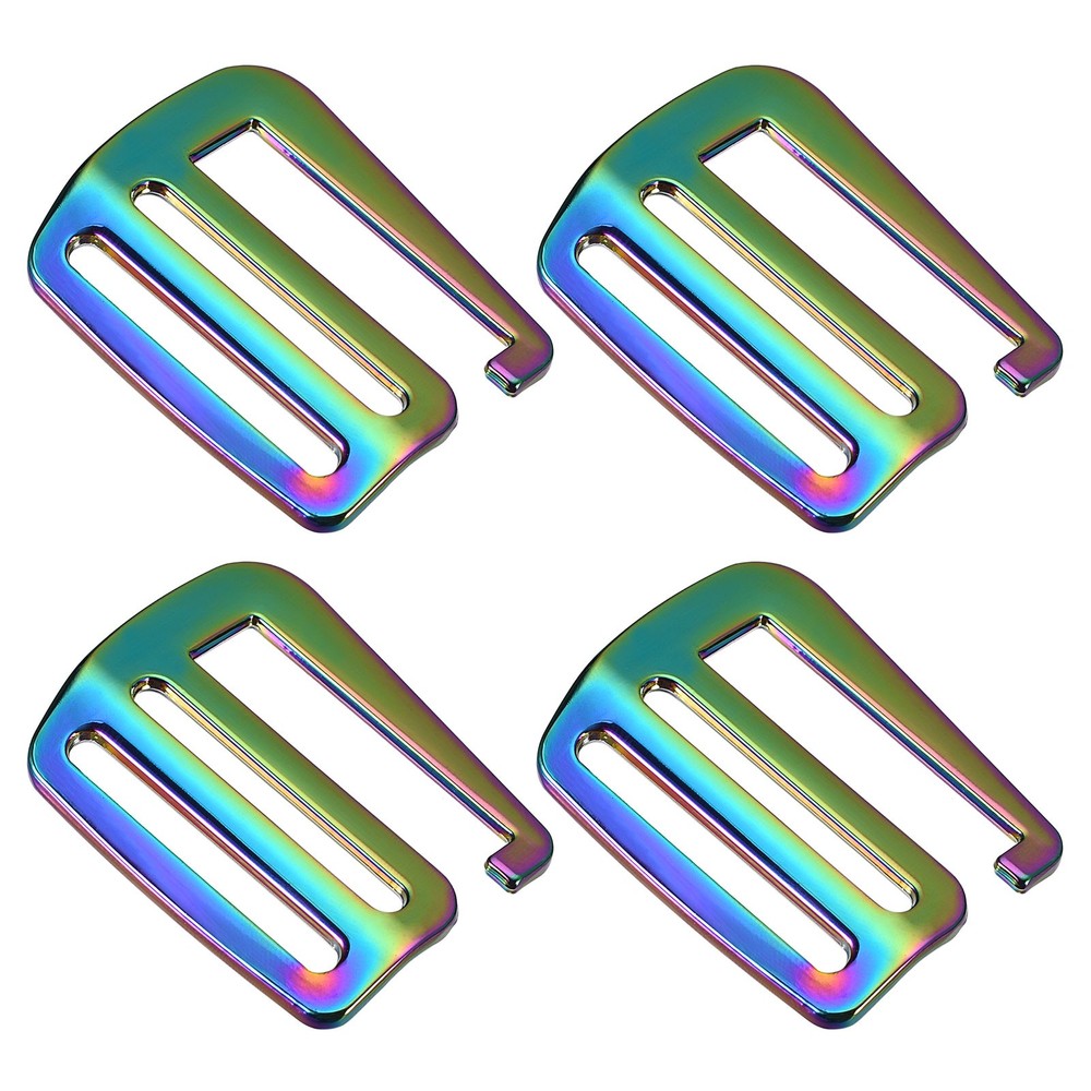 1.5" Webbing Release G Hook Buckle Adjuster for Backpack Strap, 4Pcs Multicolor