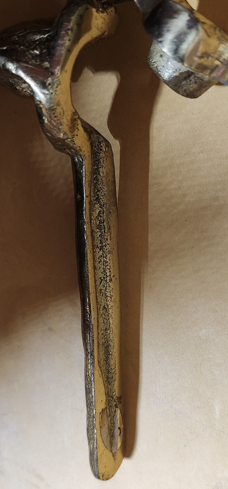 Vintage Squirrel On A Log Brass Nut Cracker Solid Heavy 6"