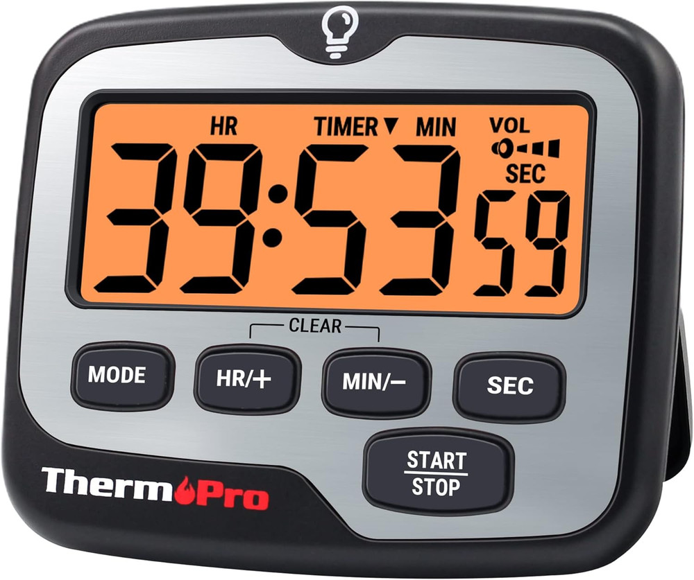 Thermopro TM01 Kitchen Timers for Cooking with Count up Countdown Timer, Digital