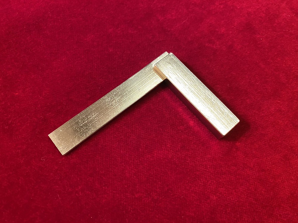 VINTAGE OLD SCHOOL SOLID BRASS SQUARE TECHNICAL DRAUGHTSMAN - 7.5cm