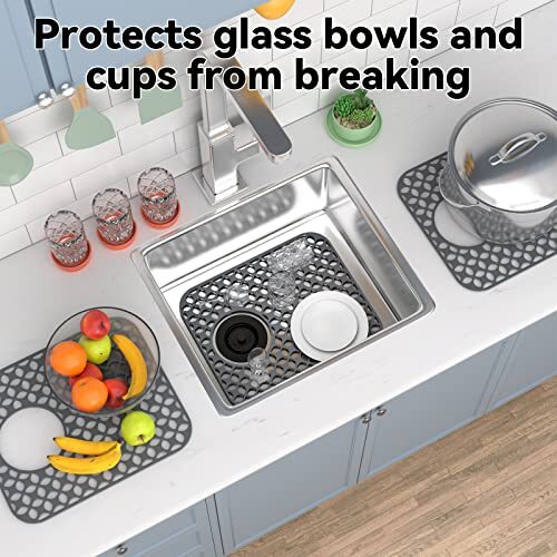 2x Alfombrilla de silicona para fregadero Protector de drenaje de cocina