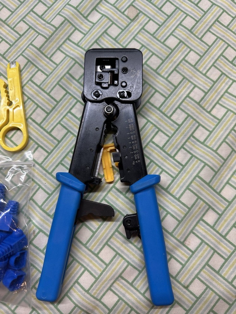 RJ45 Pass Through Crimp Tool Kit X002MT50LZ Network Cable Tool Set