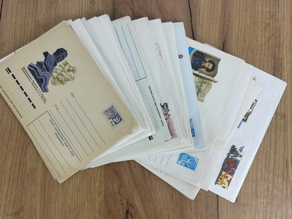 Vintage set of 40 envelopes. First day of 1960-70. USSR Post.