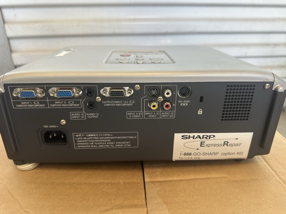 SHARP XR-10S NoteVision Multimedia Desktop Home Projector Without Power Cable