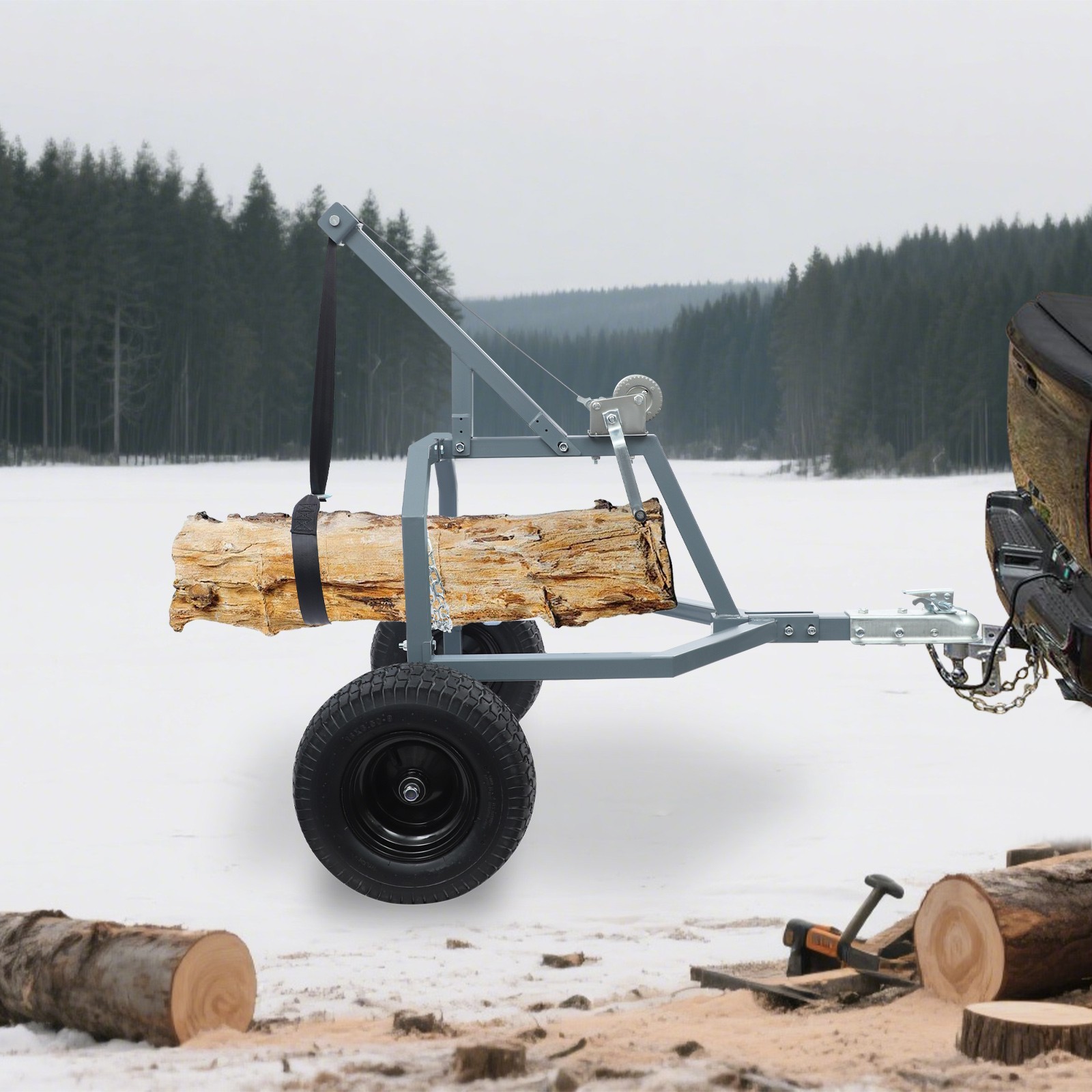 Heavy Logs Skidder Logging Trailer Transporting Cart Trolley Log Skidding Arch