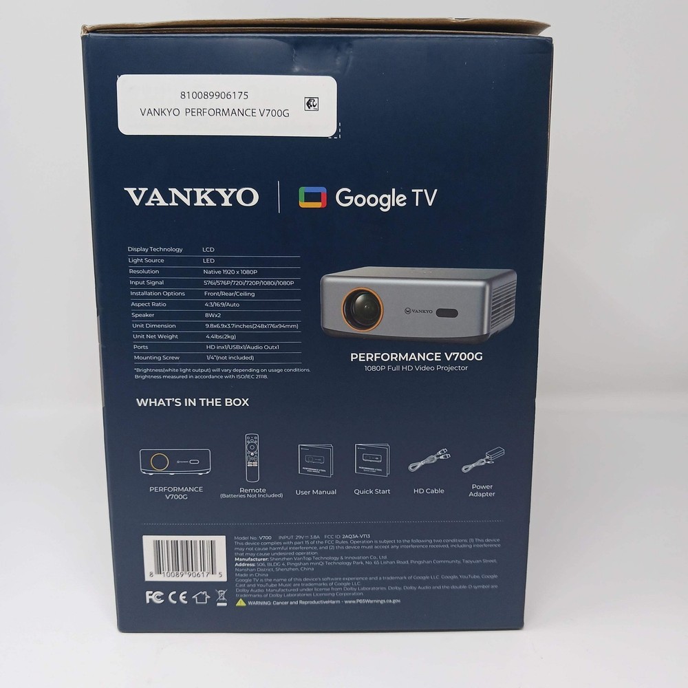 VANKYO Performance V700G Native 1080P Projector