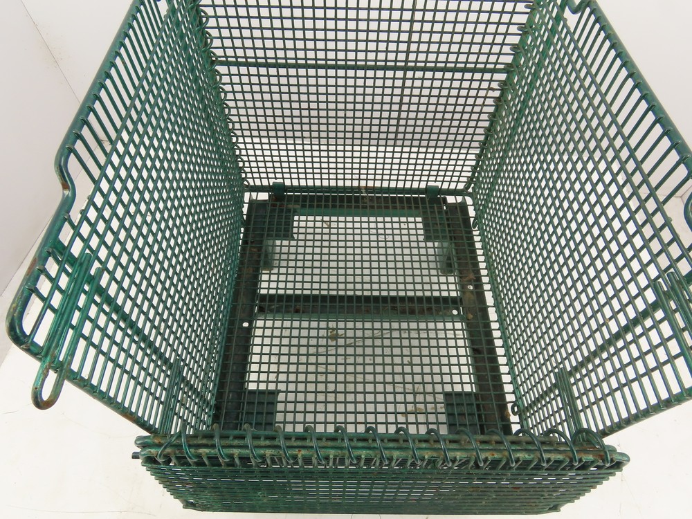 Miniature Collapsible Folding Stackable Industrial Wire Baskets 18"x20"x16"Green