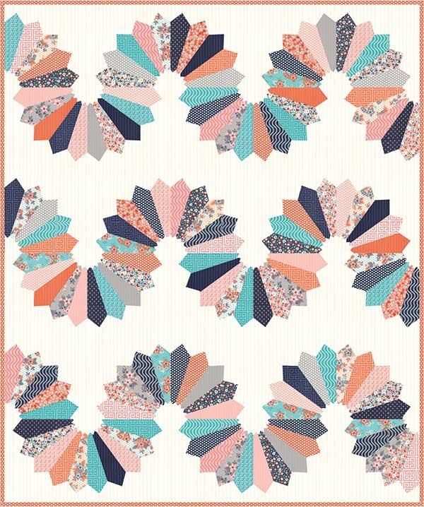 Prairie Grass SERPENTINE Fat Eighth Pattern