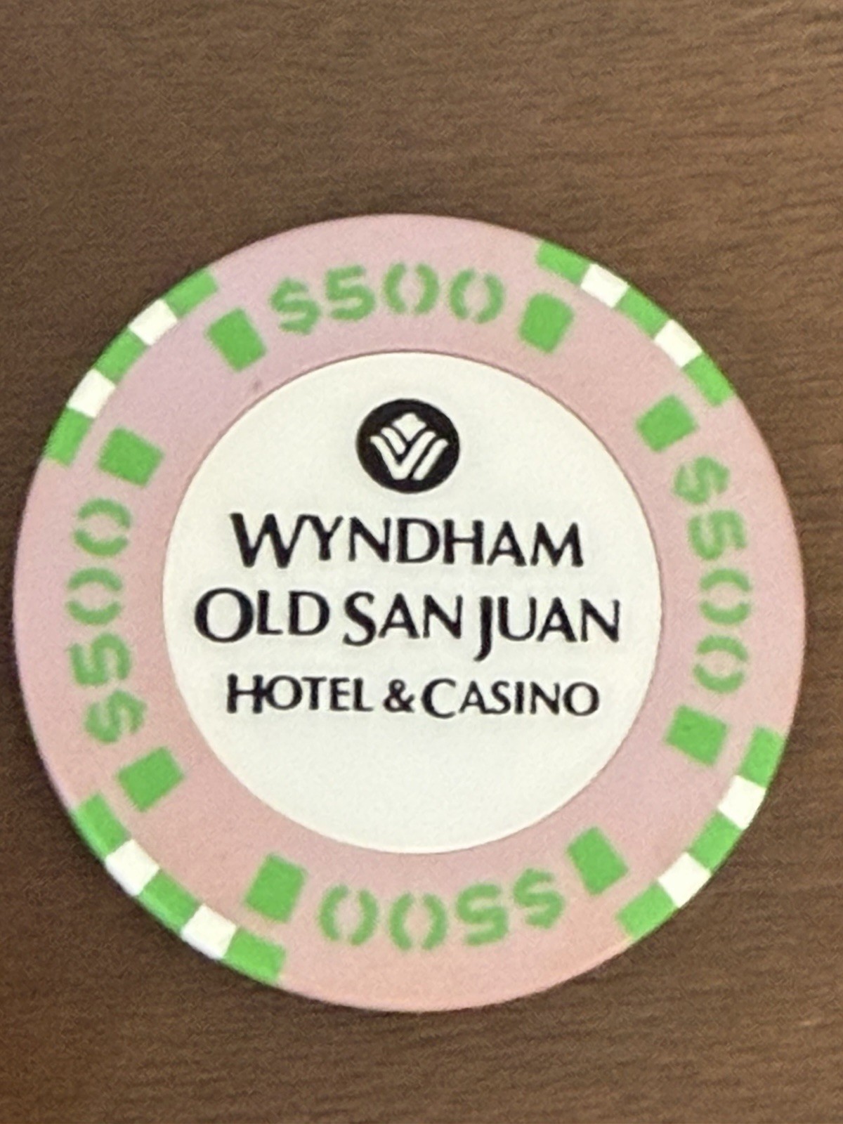 $500 Wyndham Old San Juan Puerto Rico Casino Chip