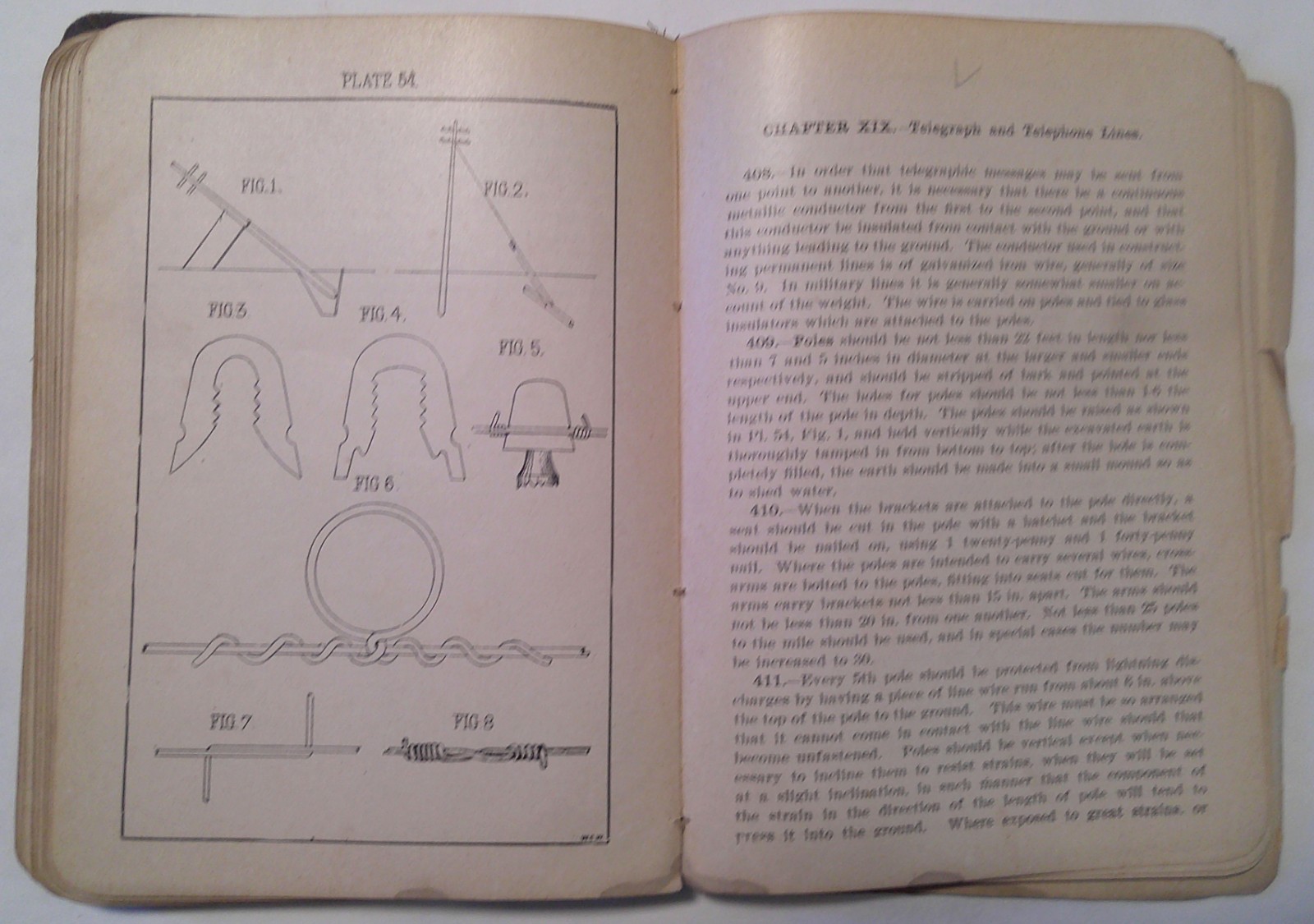 1897 MILITARY FIELD ENGINEERING United States Infantry ANTIQUE Book 3rd Ed.