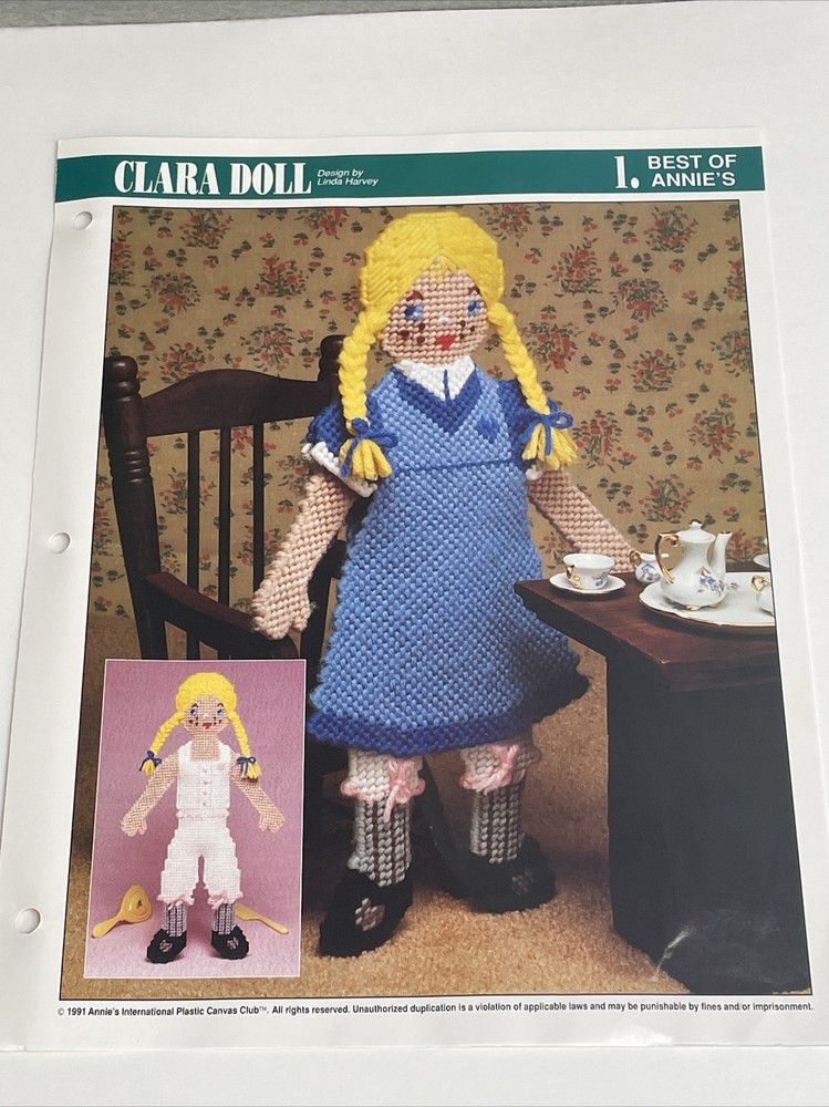 Annie's Attic Clara Doll Plastic Canvas Pattern