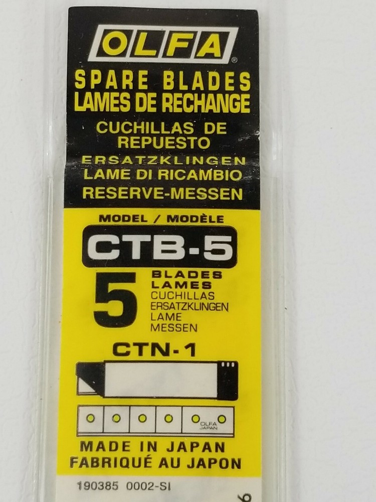 Olfa Carton Cutter Refill Blades 5pc new