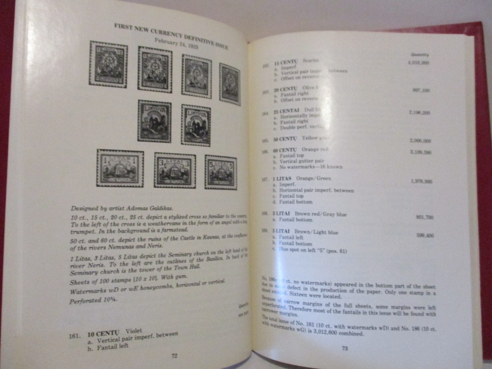 Postage Stamps of Lithuania The Collectors Club Hardcover Philatelic Book 1978