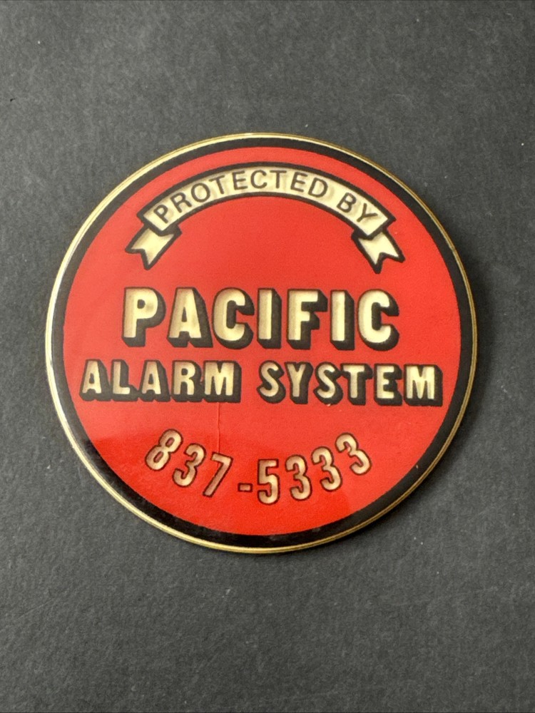 Vintage Pacific Alarm System Magnet