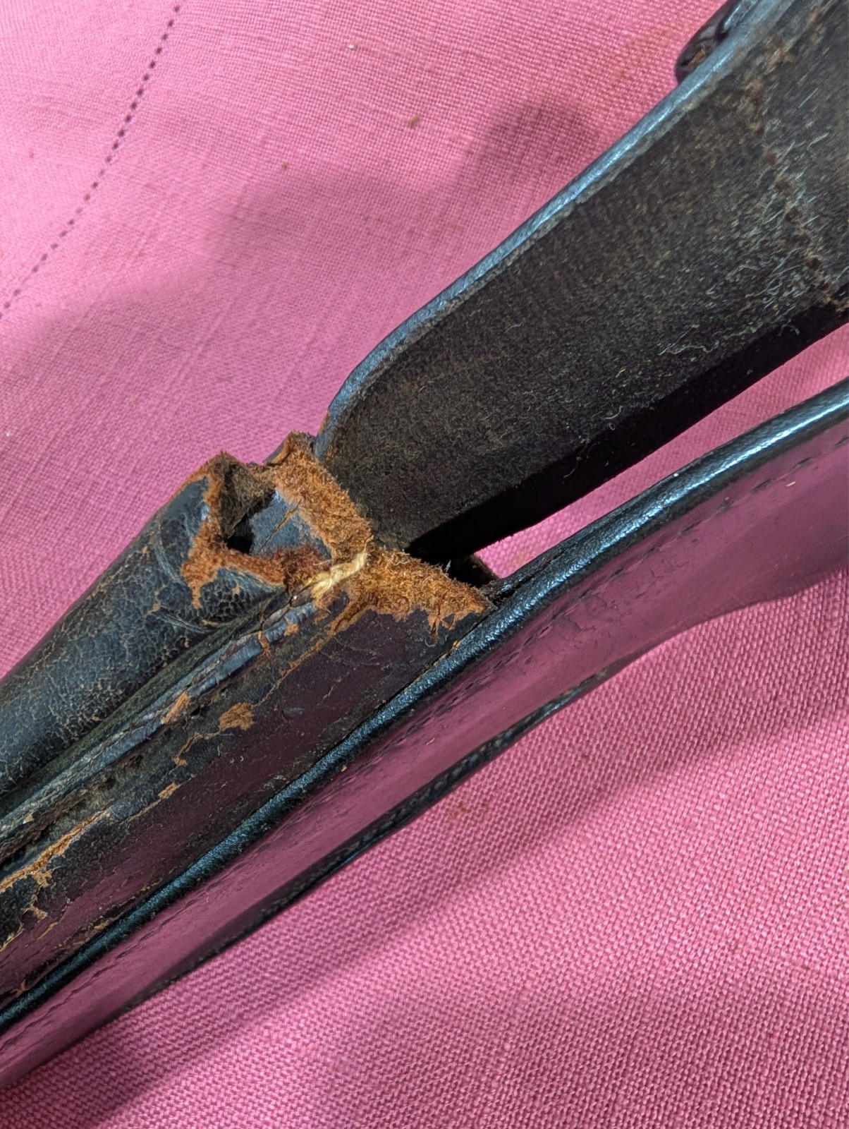 ORIGINAL GERMAN WW1 1915 DATED FULL LEATHER STOCK HARNESS C96 MAUSER BROOMHANDLE