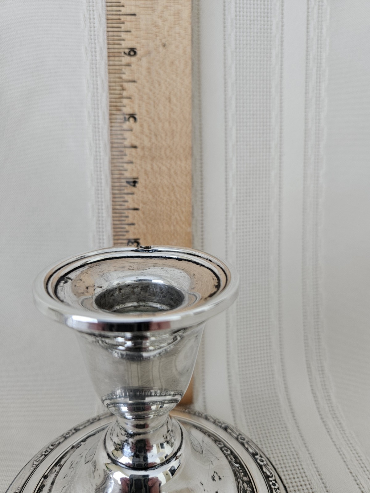 Pair of Mid-Century Courtship International Sterling 3" Candleholders