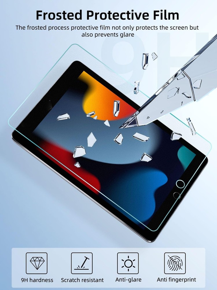 2 Pack Matte Screen Protector for iPad 9th 8th 7th Generation 10.2 Inch,9H Ha...