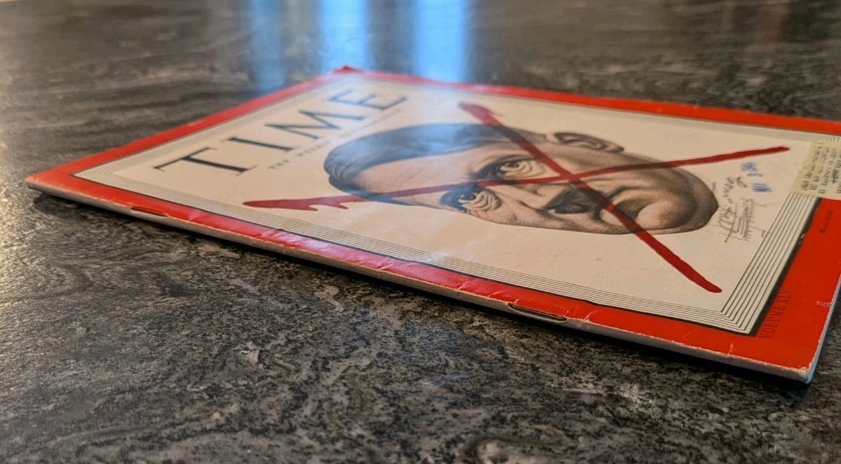 Time Magazine May 7, 1945 Adolf Hitler Red X Collectible Newsmagazine