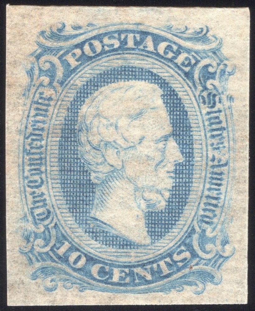 Confederate States, CSA #11 (AD) 10¢ Blue, Mint-OG-NH XF, Nice Stamp!