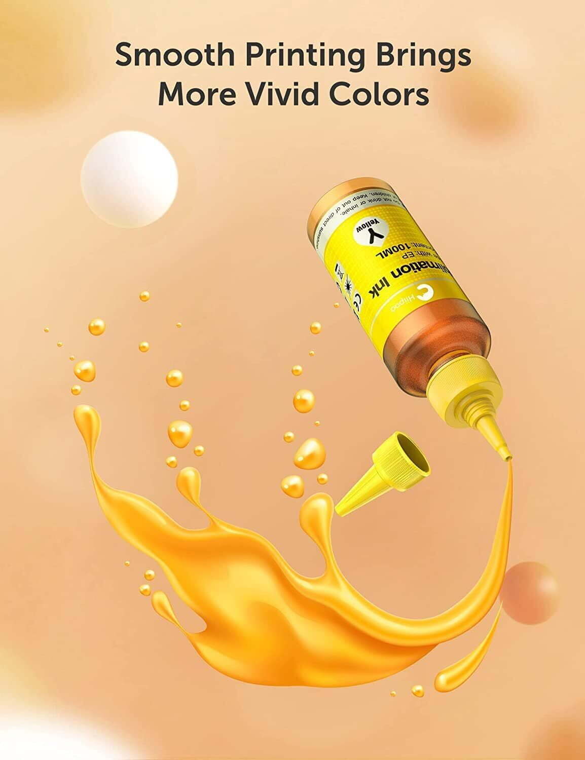 Hiipoo 500ML Sublimation Ink Refill compatible with ET2400 ET2720 ET2760 ET2800