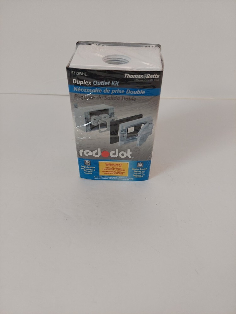 Thomas & Betts Red Dot S312WHE  Duplex Outlet Kit