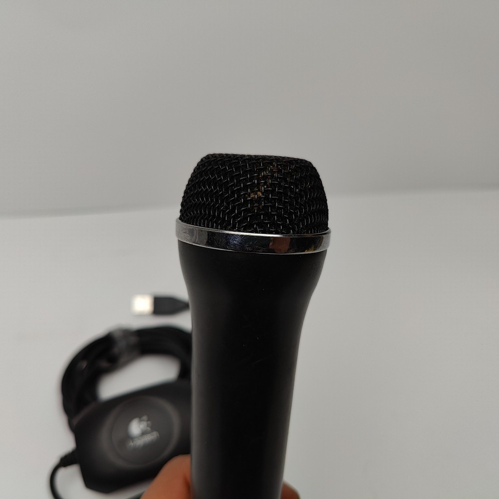 Logitech USB Microphone Wired PC Mic White USB Plug Play Computer Karaoke Mic