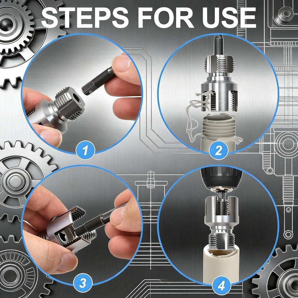 3Pcs Integrated Internal & External Pipe Threading Tool, Pipe Tapping and Thread