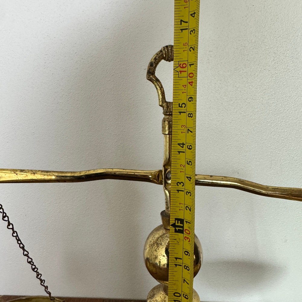 Vintage Antique? Solid Brass beam balance scale Distressed Decor only