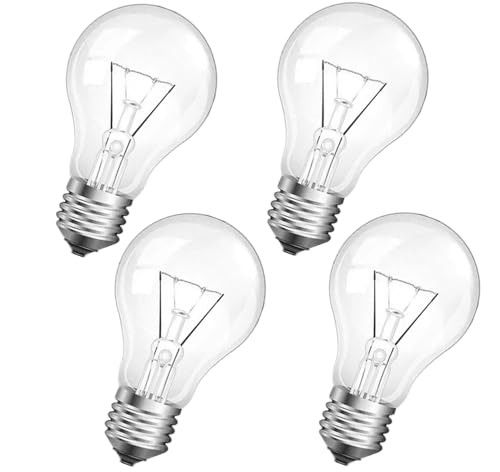 100 Watt Incandescent Light Bulbs, A19 Clear Incandescent Rough Service Light 4