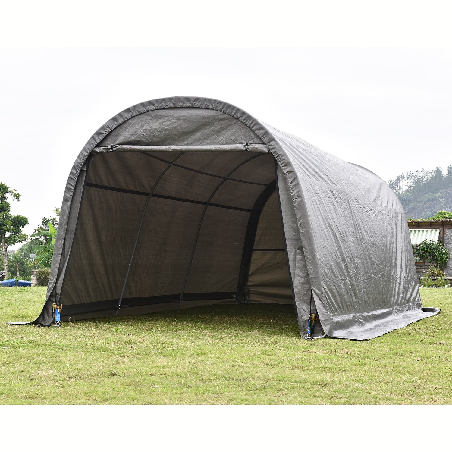 20 x 10ft Carport Heavy Duty Car Tent Garage Canopy Frame & Cover