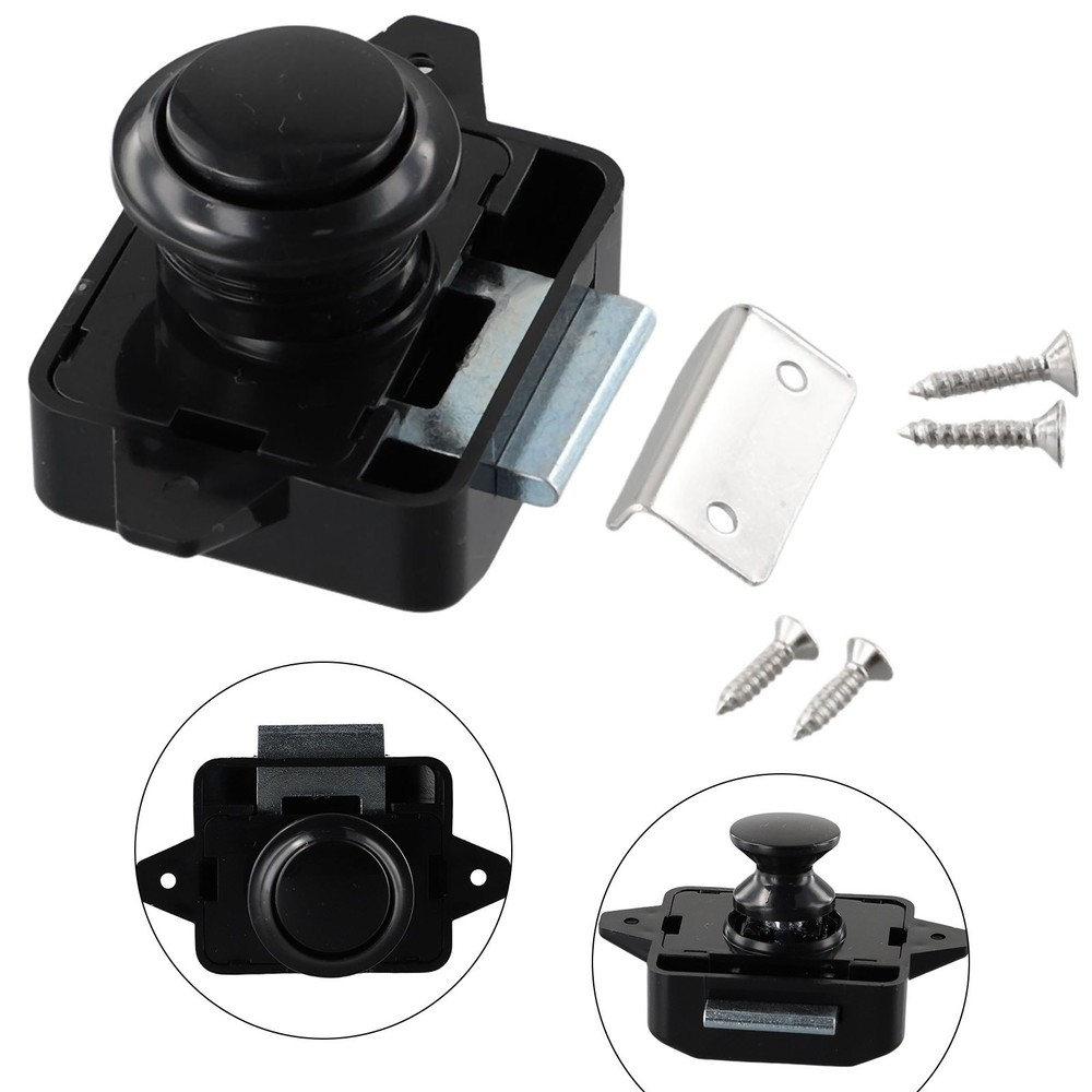 Push Button Catch Lock Latch Knob Drawer Cupboard Cabinet Camper Caravan