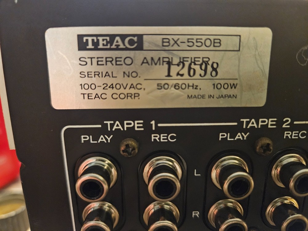 TEAC BX-550 Integrated Amplifier - Fully Serviced, Recapped, L.E.D. lamp