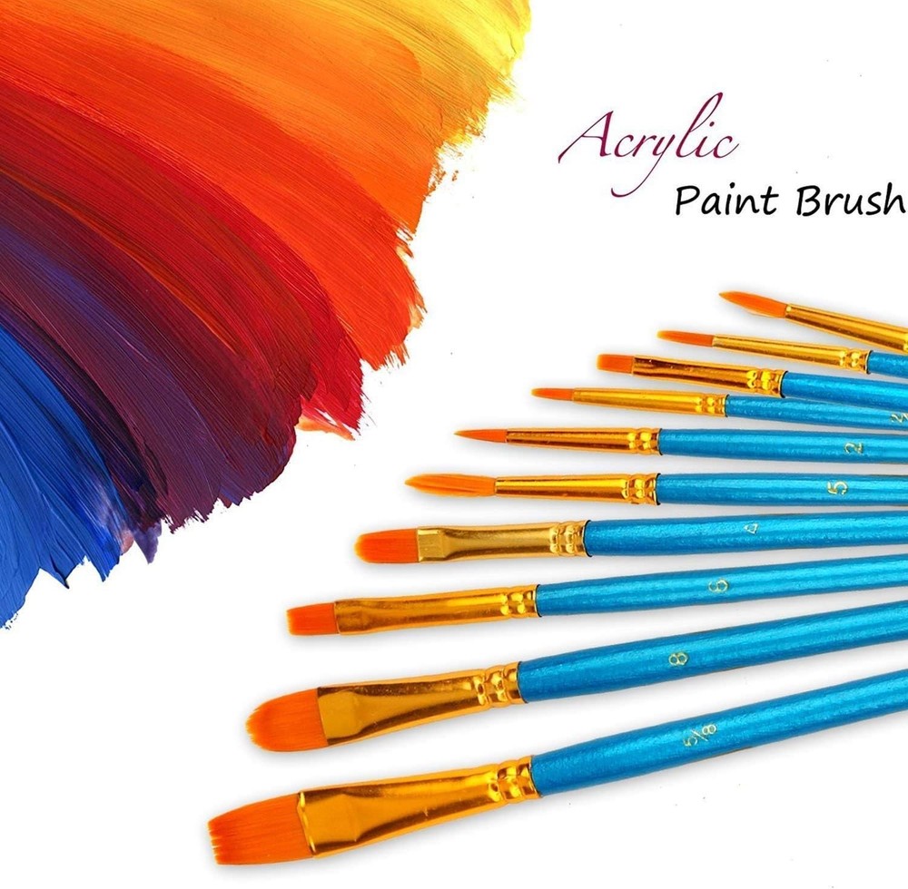 Acrylic Paint Brushes Set, Easter Basket Stuffers, 20Pcs Round Pointed Tip Ar...